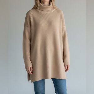 Cozy Beige Turtleneck Sweater